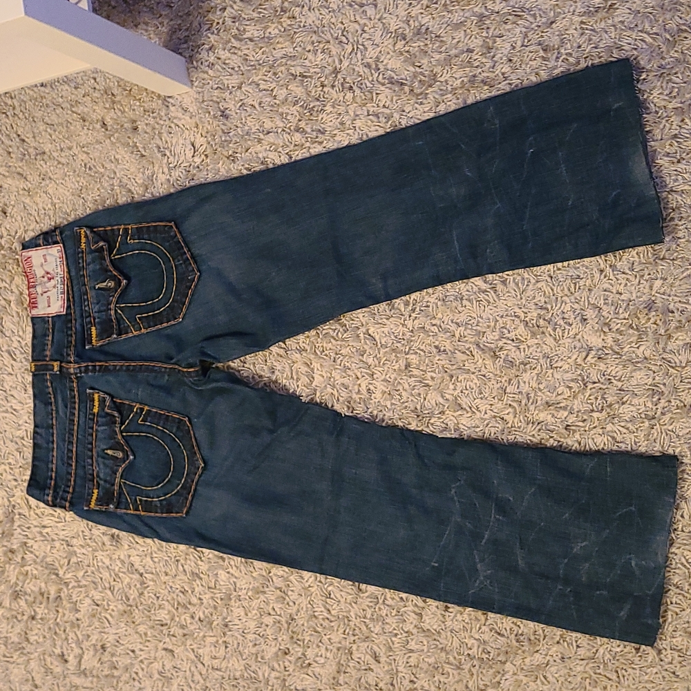 True religion dark blue jeans size 34 x 29.5